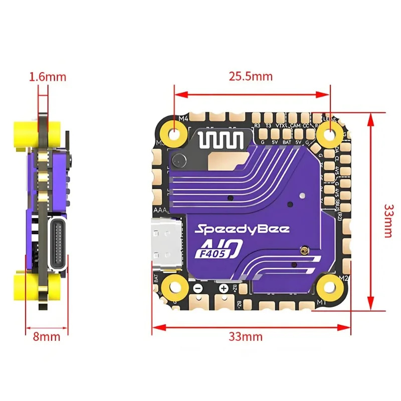 وحدة تحكم طيران SpeedyBee F405 - مراجعة Fpv Drone Flight Controller وسعره